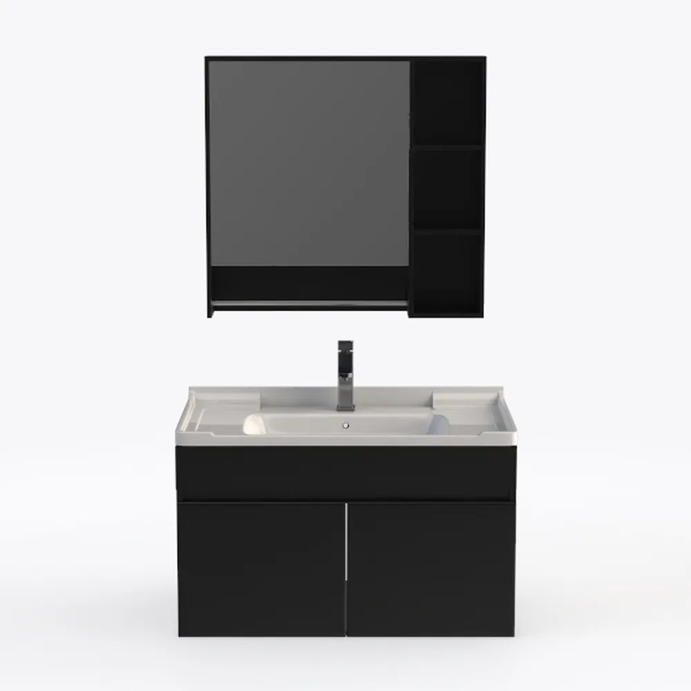 31.5" Modern Floating Faux Marble Bathroom Vanity