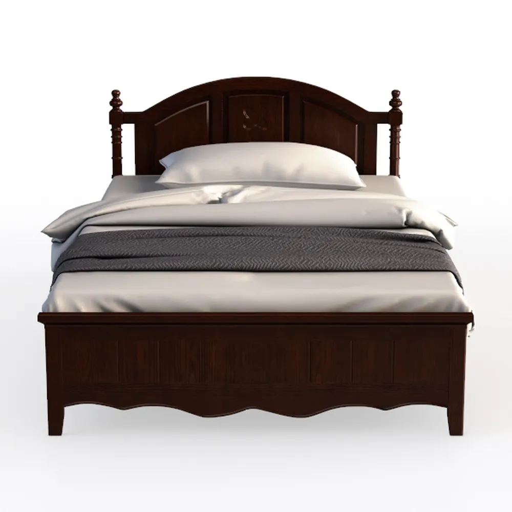BOWERY HILL Transitional Solid Wood Panel Twin Bed
