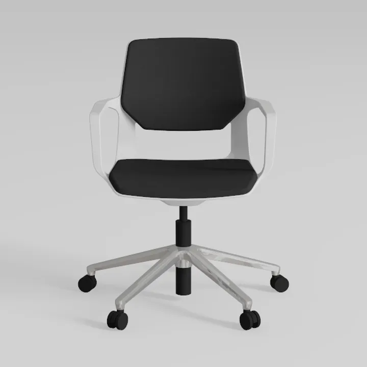 Modern Minimalist Fabric Metal Office Chair 3D Model