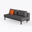 Shintenchi Futon Sofa Bed, Velvet Foldable Couch Left 45 Degree View