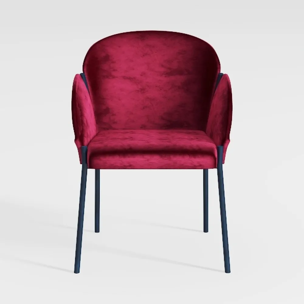 Modern Velvet Dining Chairs Set of 2, Upholstered 