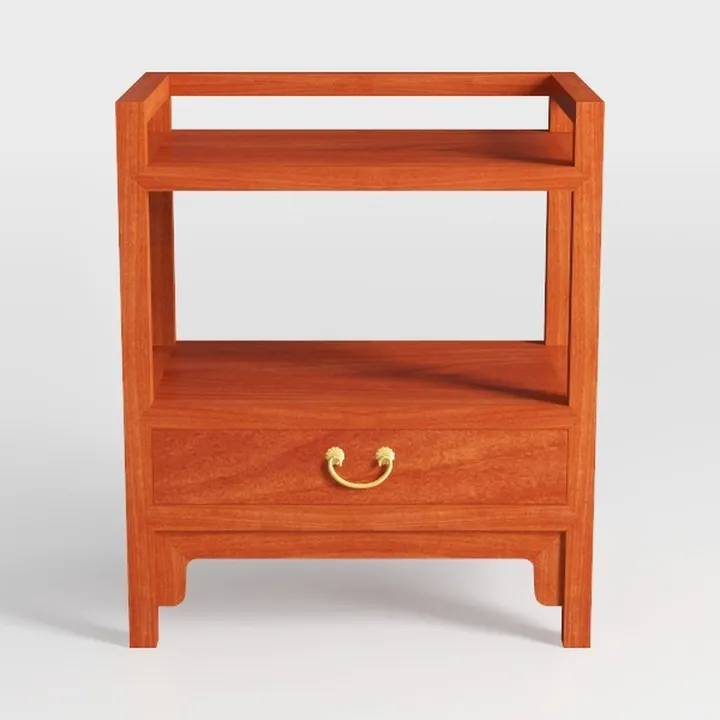 Walker Edison Modern Curved-Top Solid Wood 1-Drawe