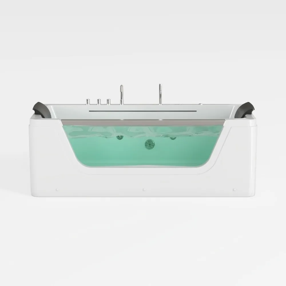 70.8" Rectangular Whirlpool Bathtub for 2 Person