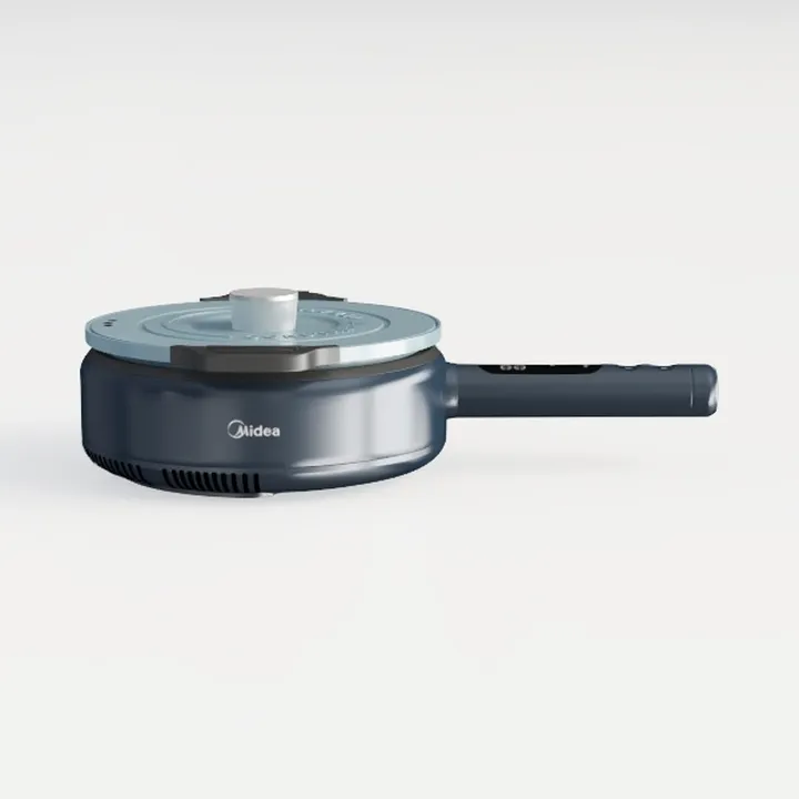 Modern Dark Blue Portable Electric Cooking Pan 3D Model
