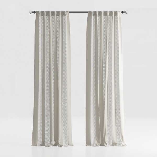 Central Park Ivory Full Blackout Pinch Pleat