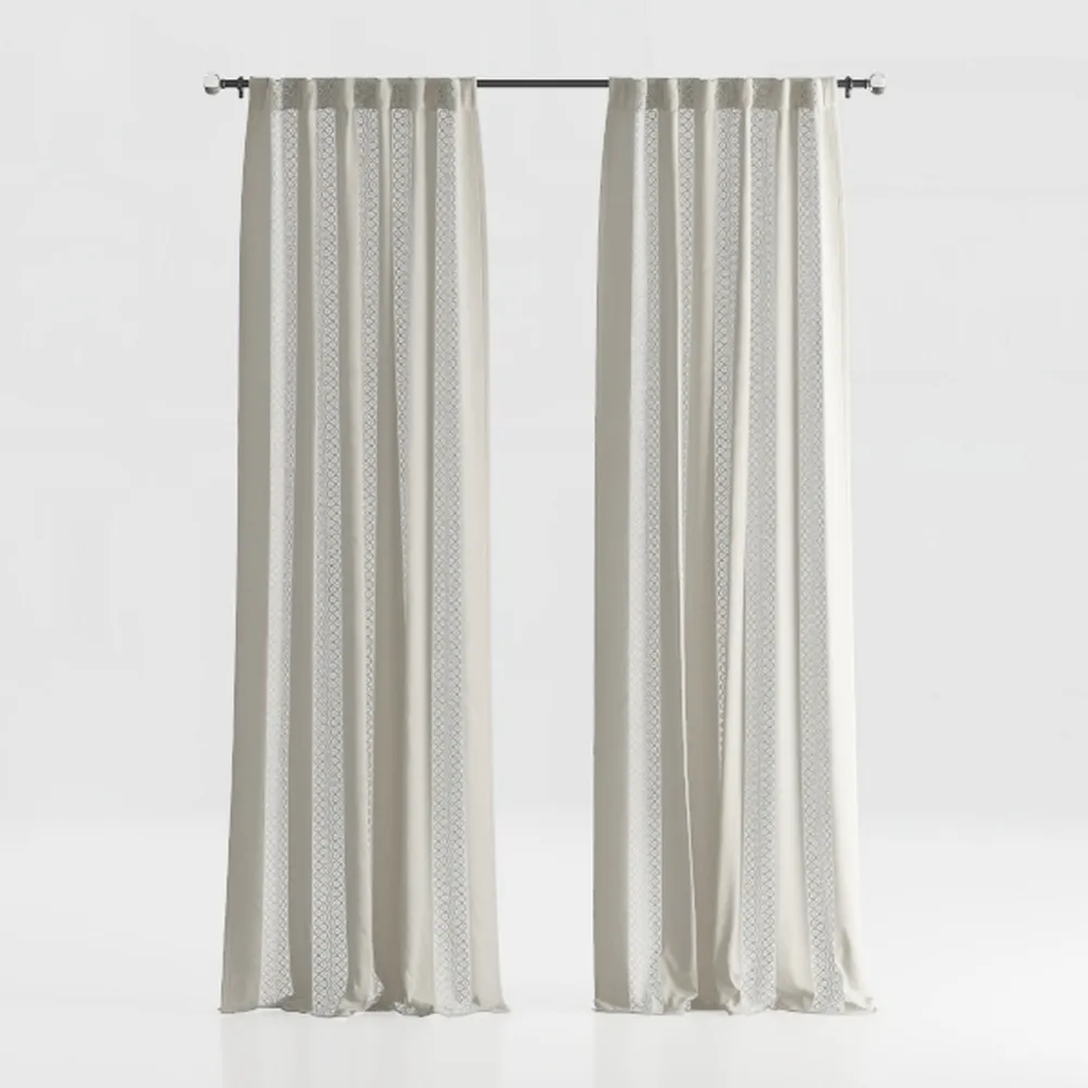 Central Park Ivory Full Blackout Pinch Pleat