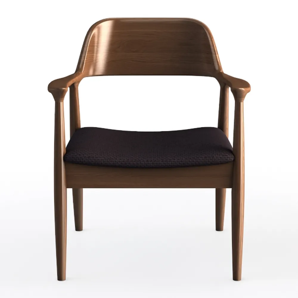 Ergonomic Solid Wood Chair Home Living Room Chair 