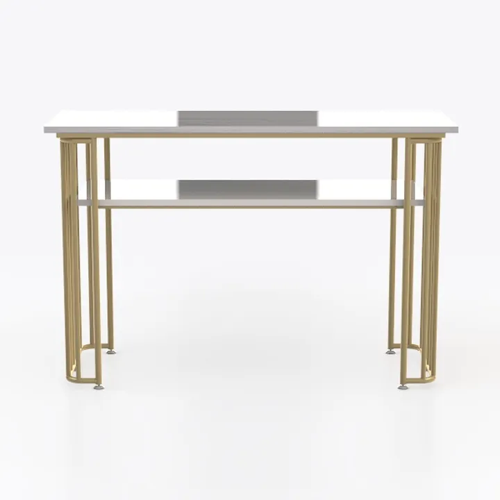 Henn&Hart Rectangular Nested Coffee Table in Brass