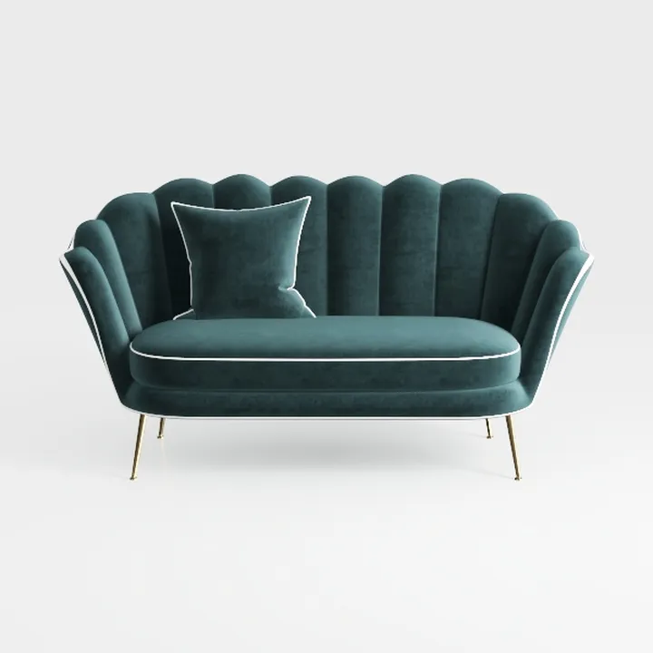 Contemporary Velvet Loveseat Sofa,Modern Sofa Couc