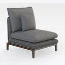 Mid Century Modern Accent Chair Wingback Living Right 45 Degree View