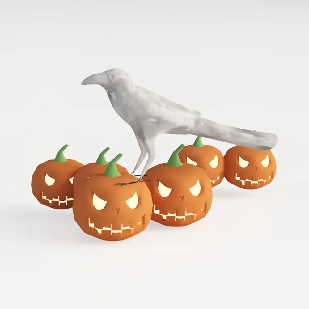 Halloween Lighted Pumpkin Garden Stakes,