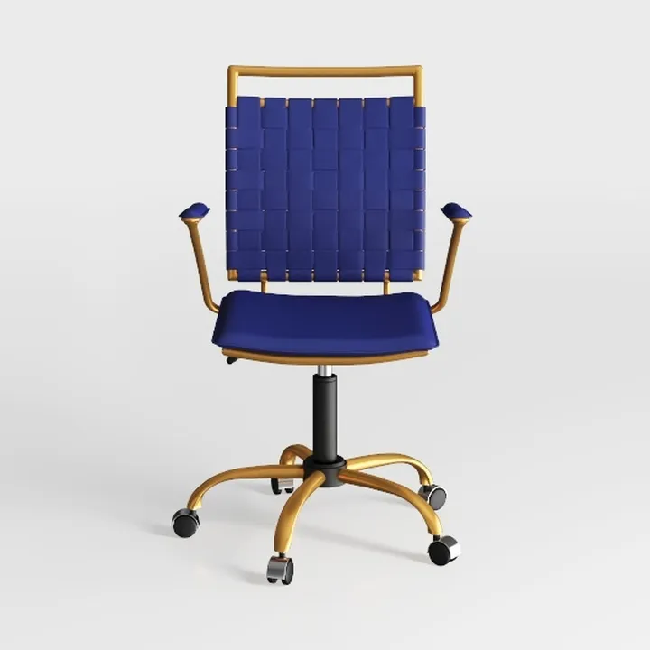 VINGLI Dark Purple Armless Home Office Desk Chair