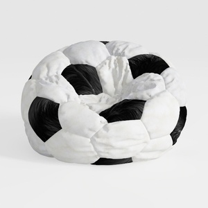 Soccer Ball Pattern Fabric Bean Bag Chair 3D Model