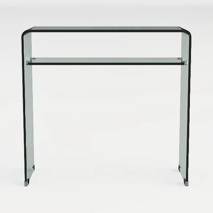 Minimalist Tempered Glass Console Table 3D Model