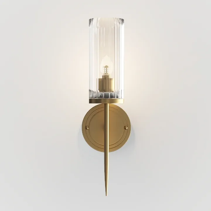Modern Brass Plug-in Wall Sconces Set of Two