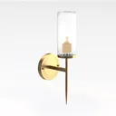 Modern Brass Plug-in Wall Sconces Set of Two Right 45 Degree View