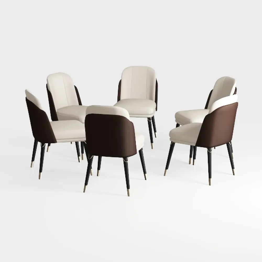 S Set of 6 Artificial Leather Living Room Lounge C