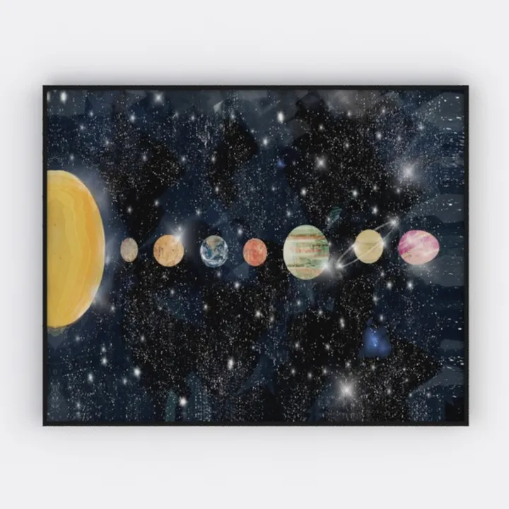 Solar System Galaxy Wall Art Decor 3D Model