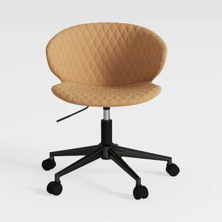 Minimalist Quilted Fabric Office Chair 3D Model