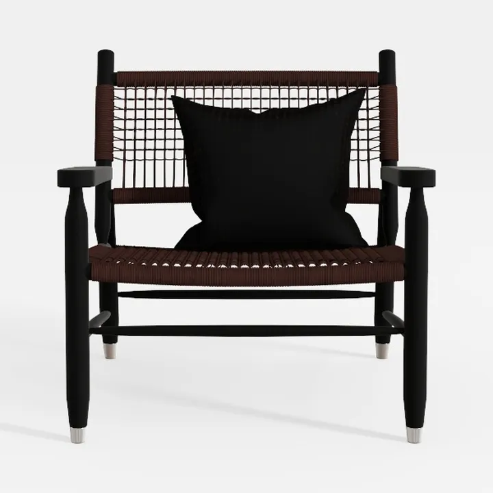 Modern Single Rocking Chair Solid Wood Fabric Loun