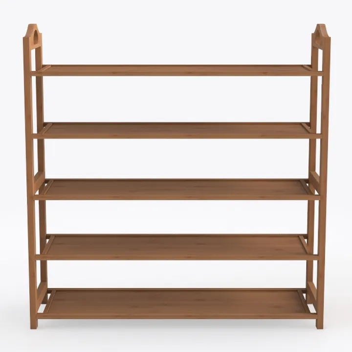 Bamboo Shoe Rack Organizer, 5 Tier Shoe Shelf