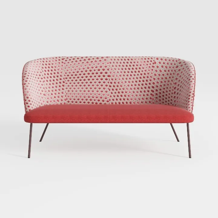 Benjara Aly Loveseat, Button Tufted, Fabric, 67 In