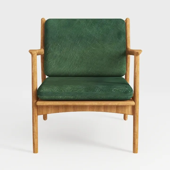 Karl home Plush Chenille Accent Chair with Lumbar