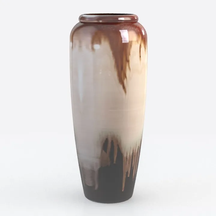 Ceramic Vase Set of 3,Brown Modern Farmhouse