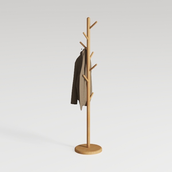 BMOSU Coat Rack freestanding Stand with 2 Shelves 