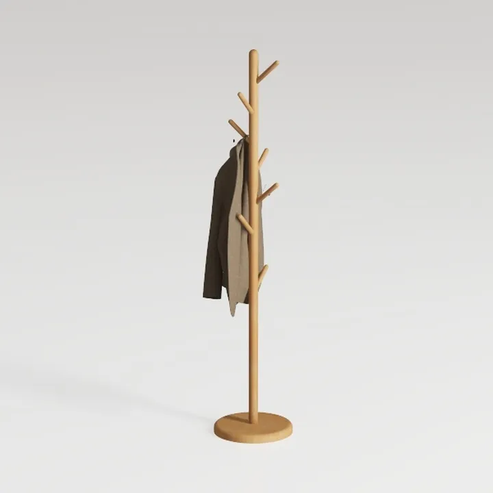 BMOSU Coat Rack freestanding Stand with 2 Shelves