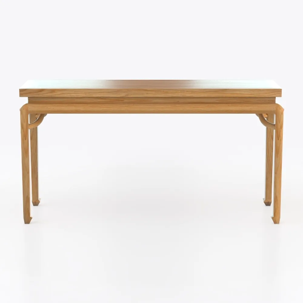 61.5 in. Natural & Unsealed Finish Rectangle Elm W