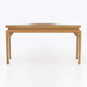 61.5 in. Natural & Unsealed Finish Rectangle Elm W
