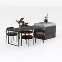 JCPQDWTD Tavolo da Pranzo Pieghevole a Parete per Piccoli spazi Tavolo da Parete in MDF Convertibile per Ufficio Camera da Letto Cucina Nero 120 * 50 cm (47 * 20 Pollici) Right 45 Degree View