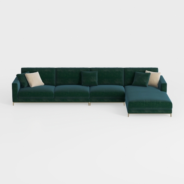 KKL 123 Inch L-Shaped Modular Sectional Sofa, 4