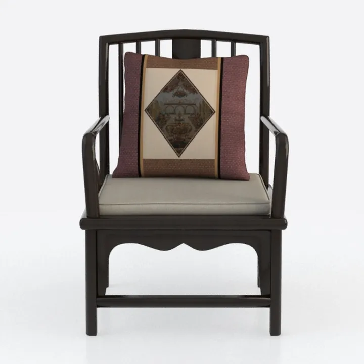Home Office Chair Chinese Retro Solid Wood Book Ch
