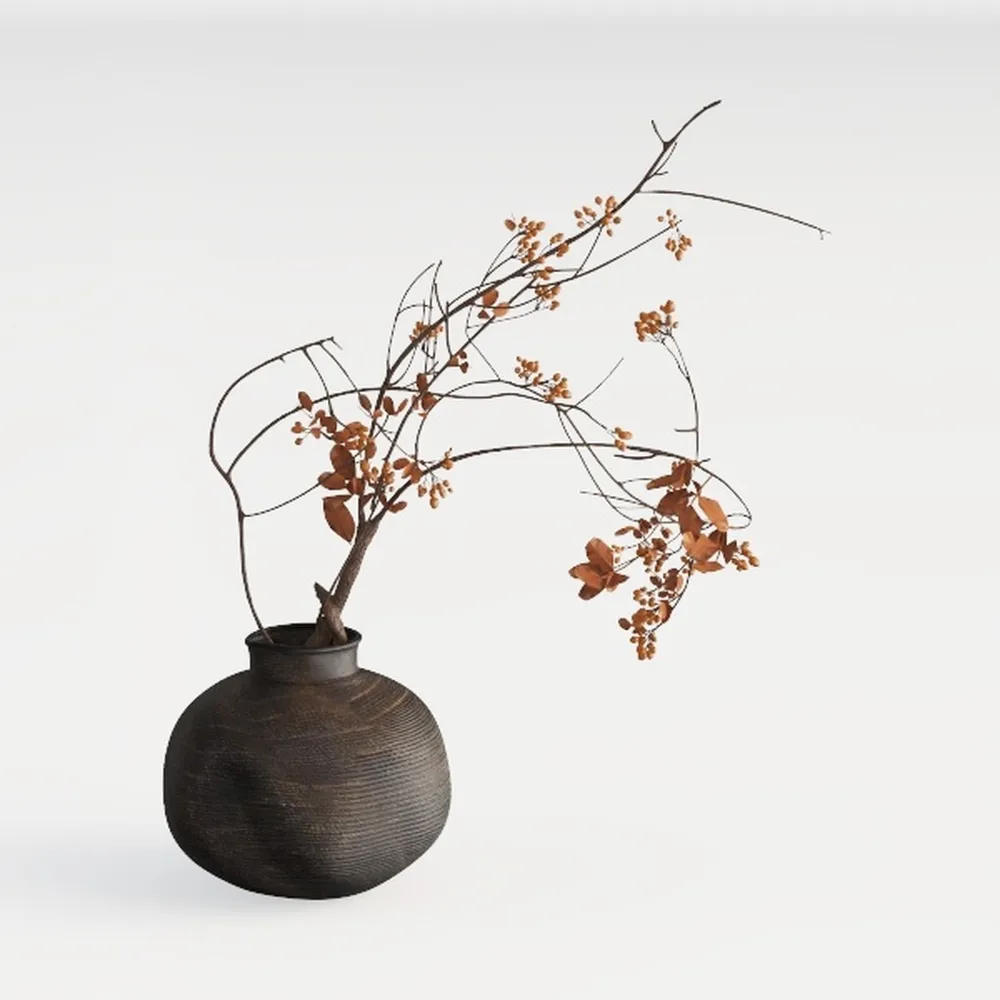 Handmade Black Vase - 11" Tall Large Ceramic