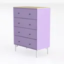 Dresser for Bedroom with 12 Drawers Tall Dressers Left 45 Degree View