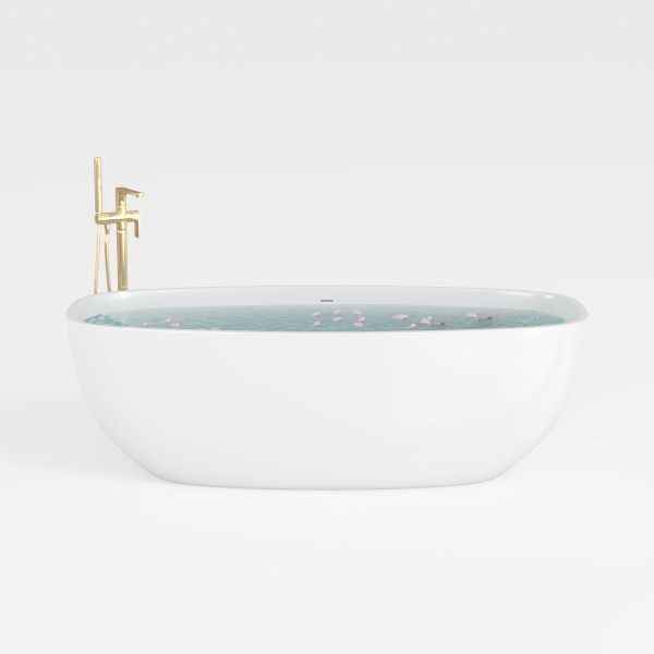 70 x 35 Inch Freestanding Acrylic Whirlpool