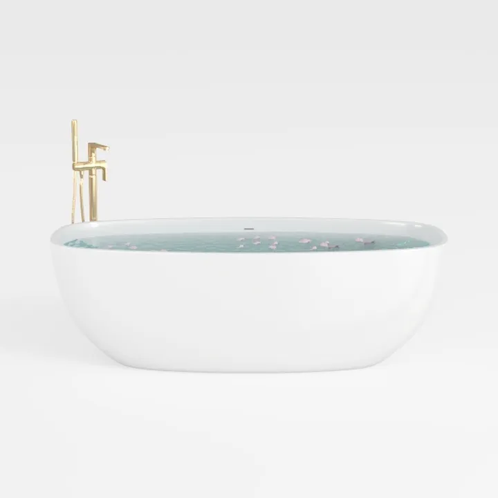 70 x 35 Inch Freestanding Acrylic Whirlpool
