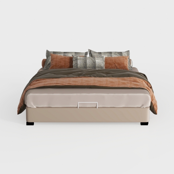 MAKLAINE Modern/Contemporary Cognac Vegan Faux Lea