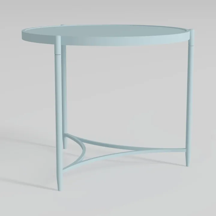 Amagabeli Round Metal Side Table Outdoor Rust
