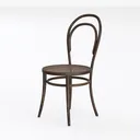 Hercules Commercial Dark Brown Indoor/Outdoor Wood Left 45 Degree View