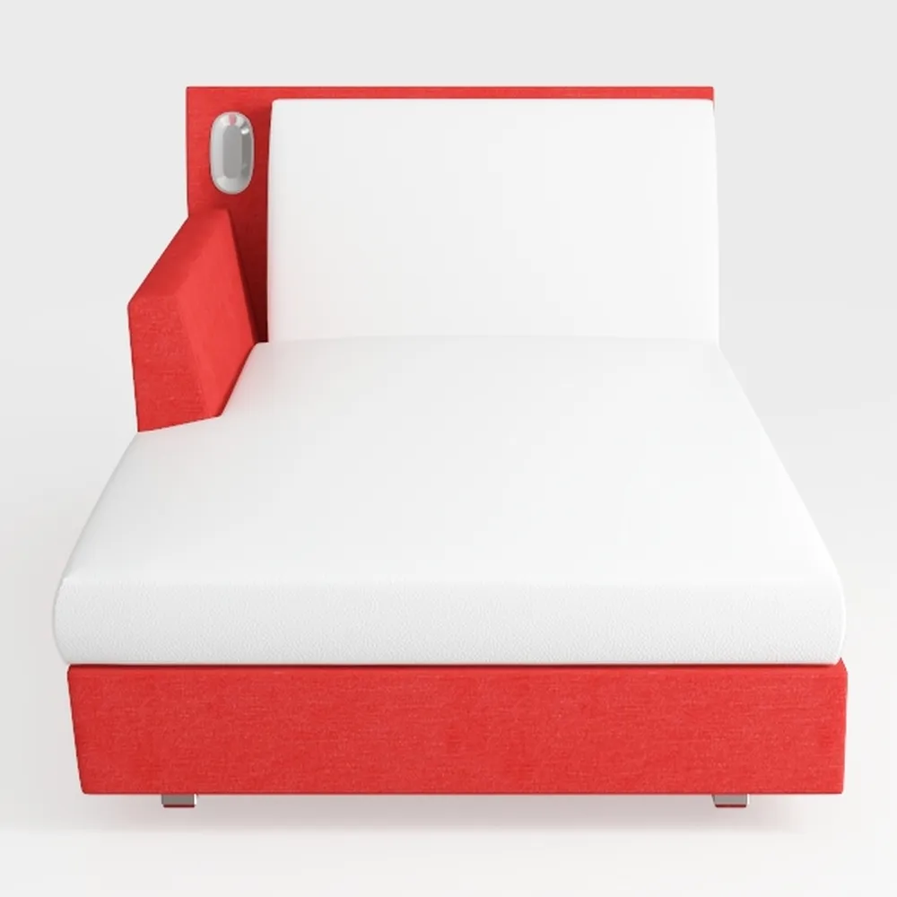 Natalia Spzoo Materasso pieghevole per ospiti 200 x 70 x 10 cm in diversi colori Microfibra (Rosso)