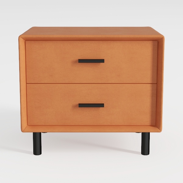 Beleza Nightstand Walnut, Brown End Table, Modern