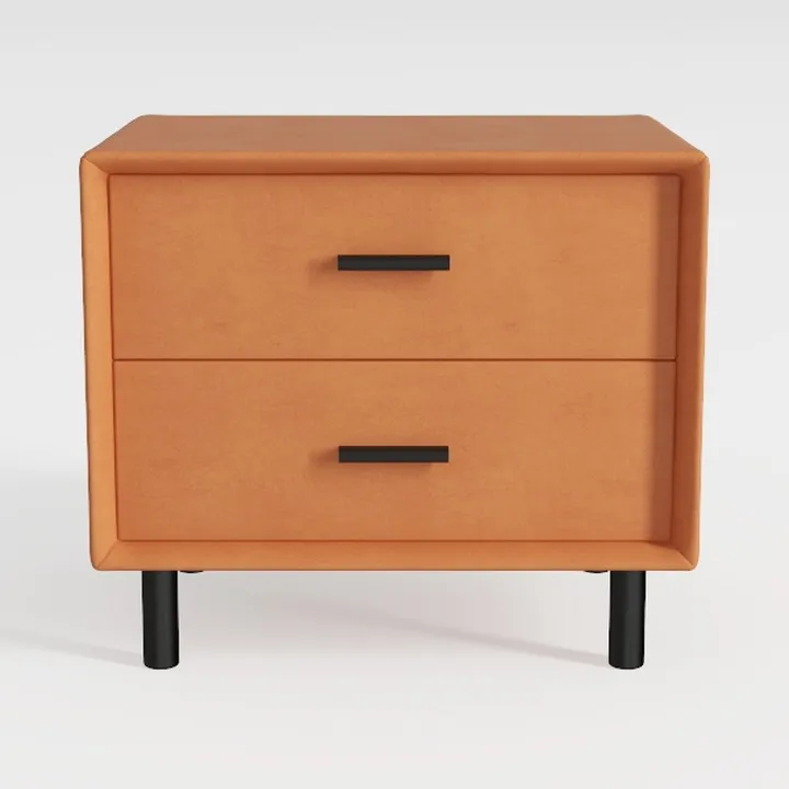 Beleza Nightstand Walnut, Brown End Table, Modern