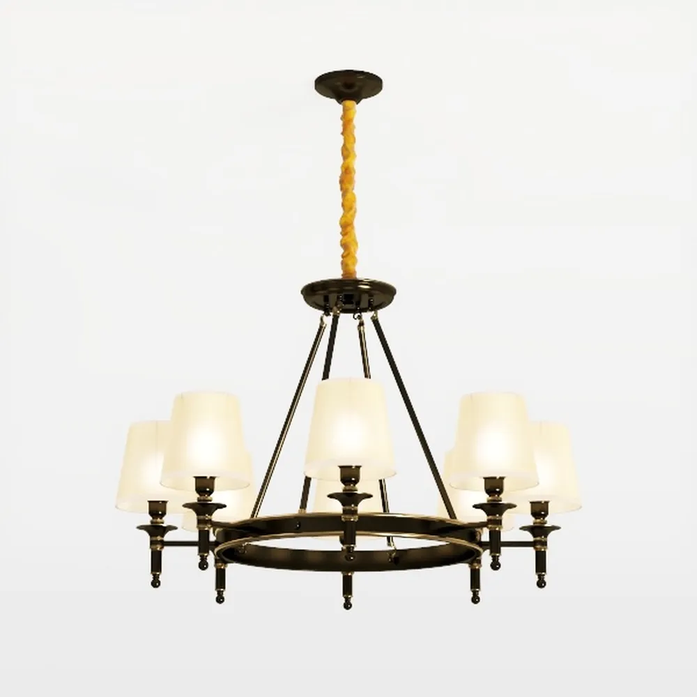 Farmhouse Chandeliers for Dining Room, 6-Frosted 
