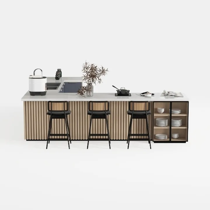 Generico Elegante Set di Tavolo e sedie da Bar - Robusto Mobile da Pranzo con Struttura in Metallo per Cucina, Soggiorno e Sala da Pranzo - Tavolo da Bar Compatto con sedie (47,5 x 20 x 41,5 Pollici)