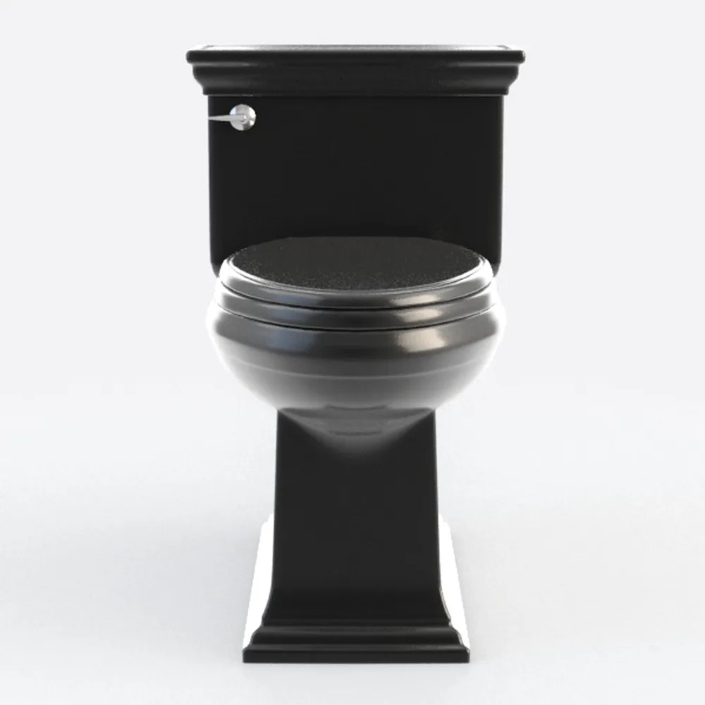 SUPERFLO Black Tall Toilet 21 Inch Extra Tall
