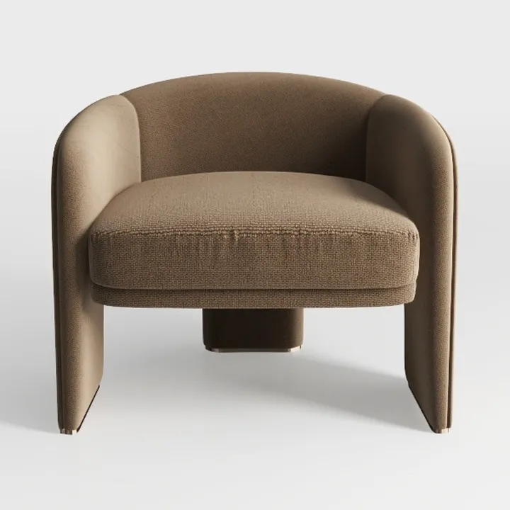 Modway Affinity Boucle Fabric Accent Chair in Pebb