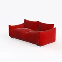 Modular Sectional Sofa with Thick Cushion, 2-Seat Left 45 Degree View